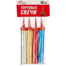 Фонтан на торт 10 см (Пачка 4 шт) (Тортовая свеча)